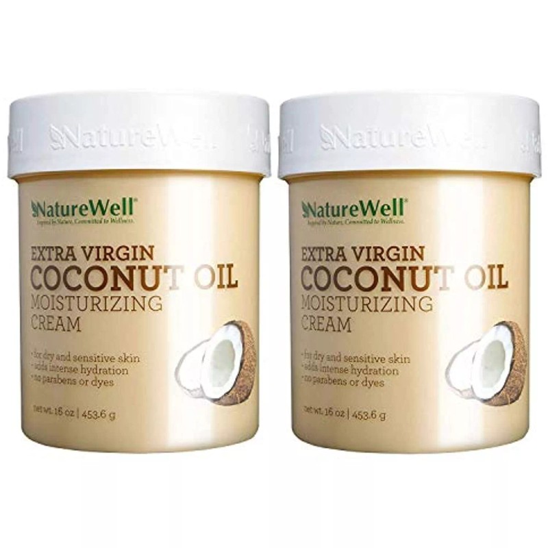 Naturewell Extra Virgin Coconut Oil Moisturizing Cream, 2Pack ( 453.5g