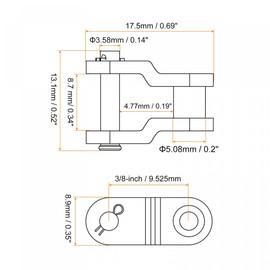 uxcell 16Pcs #35 Chain Offset Half Link Roller, 3/8" Pitch Carbon Steel, Standard Chain End Connector Split Links for 06C Chain