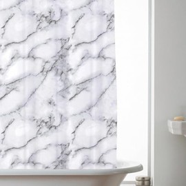 COUNTRY CLUB Shower Curtain with Rings Marble