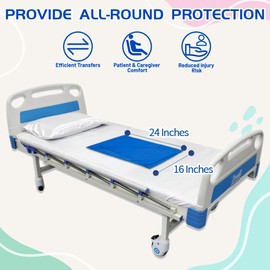 Patient Transfer Slide Sheet Transfer Draw Sheet for Patient in-Bed Transfer and Repositioning Easy Apply and Use (15.74''x23.62'')