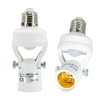 Outdoor Waterproof Motion Sensor Light Socket - Angled Screw-in Adapter