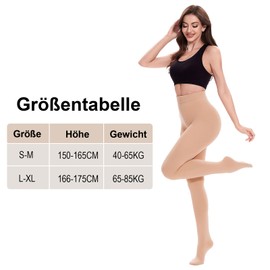 DUCMODA Women's Thermal Tights, Opaque Warm Lined Tights, Winter Warm Thermal Tights, Fleece Pantyhose, Thick Plush Stockings (Skin Colour, Black), Complexion