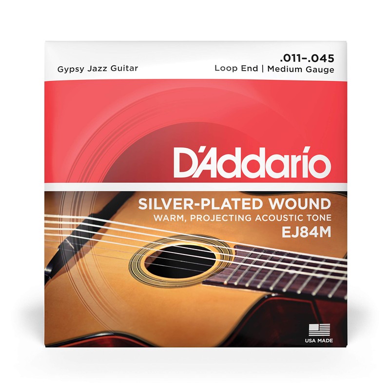 D'Addario EJ84M Gypsy Jazz Jazz Medium (.011-.045) Acoustic Guitar Strings
