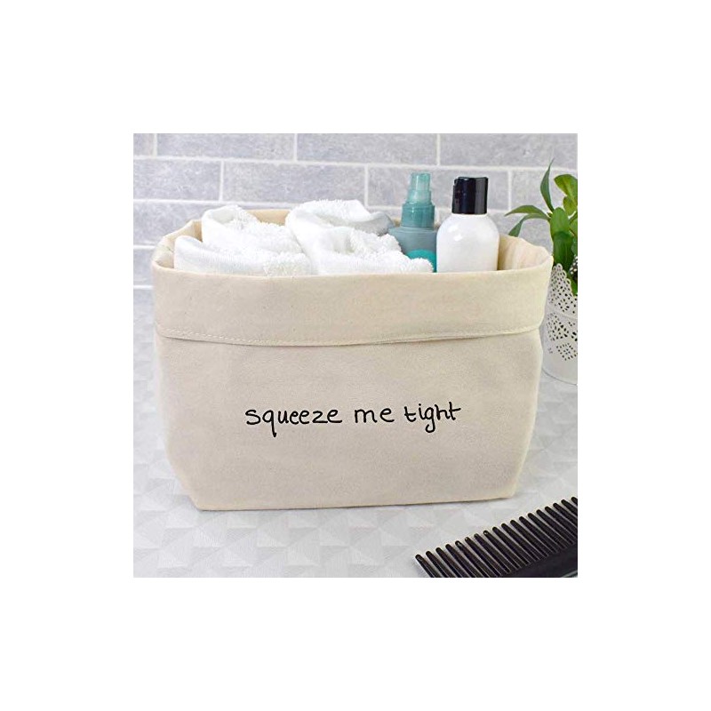 Large 'Squeeze Me Tight' Canvas Organiser/Storage Bag (OR00005522)