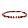 BERGERLIN Genuine Natural Stone Bracelet with 925 Sterling Silver Pearl