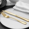 Xingjiake 12-Piece Gold Dinner Forks Set, Stainless Steel Forks Silverware,