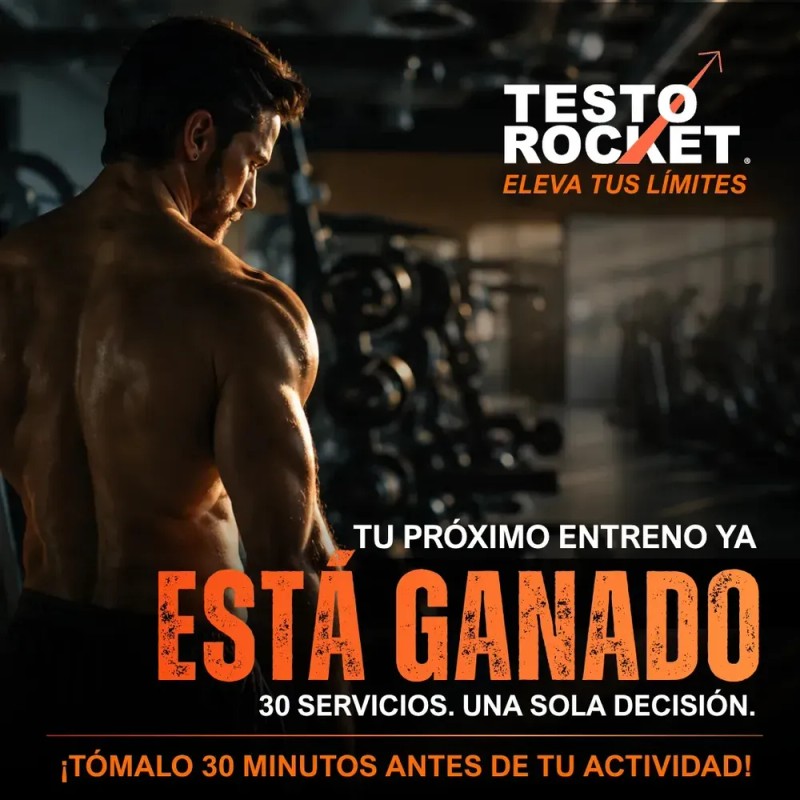 Pre Entreno Testo Rocket Volcano con Creatina y Citrulina para