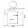 5 T-Shirt Shape Blank Photo Keyrings 41 x 30 mm