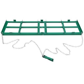 Towallmark 72”Lawn Leveling Rake & Driveway Drag Harrow - Heavy-Duty Tow - Behind Tool with 4FT Reinforced Chain - for ATV, UTV, Tractor, Mower - Gravel, Soil, Yard & Landscape Grading