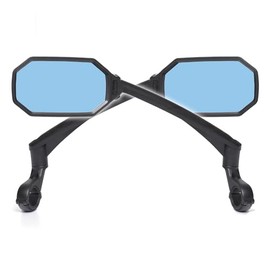 Bike Handlebar Mirrors 1PAIR, High–Definition Anti-glare Blue Convex Glass Lens for Scooters,Lectric Bicycle Handlebars, Scratch Resistant, Safe Rearview for Left and Right Side BT-023B