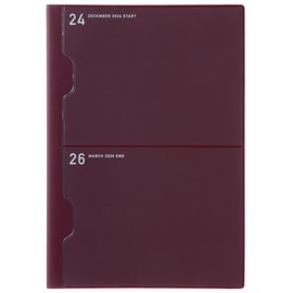 Laconic LAMD87-160WI Notebook, 2025, A5, Monthly Pocket, Wine (Begins December 2024)