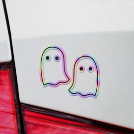 Holographic Decal Stickers Of Funny 2 Cute Ghost Premium Waterproof Vinyl Decal Stickers For Laptop Phone Accessory Helmet Car Window Mug Tuber Cup Door Wall Decoration ANDVER3048230HO110322