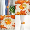 LUOZZY 4 Pcs Maple Leaf Curtain Holdbacks Fall Theme Curtain