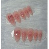 [In-Store Special Discount]Pink Heart Peach Cheek Handmade Nail Tips -