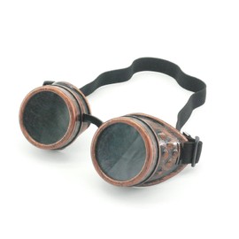 Cyber Goggles Steampunk Welding Goth Cosplay Vintage Goggles Rustic (Copper) by Fundior