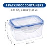 EASYLOCK 4Pack 180ML Food Storage Containers with Lids Airtight, Meal