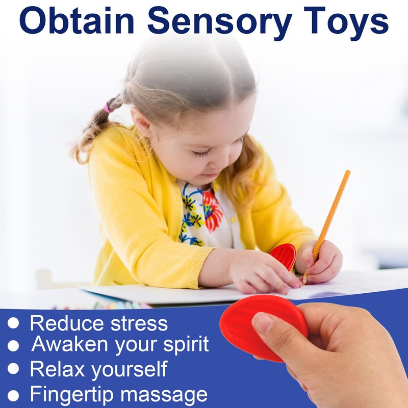 6 Stück Fidget Toys Sensory Stones, Beruhigendes Anti Stress Sensorik