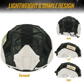 OneTigris Multicam Helmet Cover for Ops-Core Fast PJ & OneTigris PJ Helmets (Multicam Black)