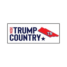 Trump Country TN 2024 Bumper Sticker Decal (3.37" x 9") | Peel & Stick | Political, Stickers, Politics, Republican, Trump, Vote