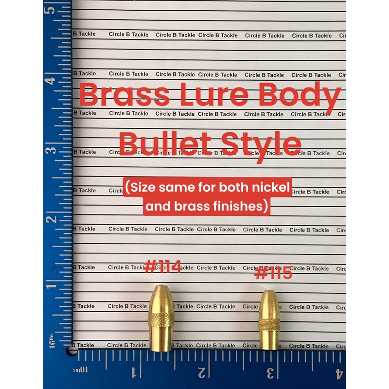 Bullet Brass Lure Bodies & Solid Smooth Beads & Hex