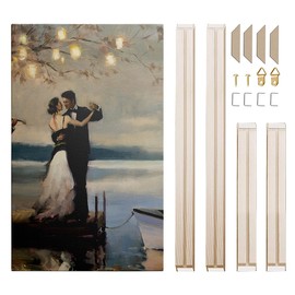 sunwes DIY Canvas Frame, Stretcher Bars Solid Wood Canvas Kits with Accessories for Oil Painting and Picture Wall Art - Customized Wooden Art Frames - Framed Picture Accessories, 12x12 inches