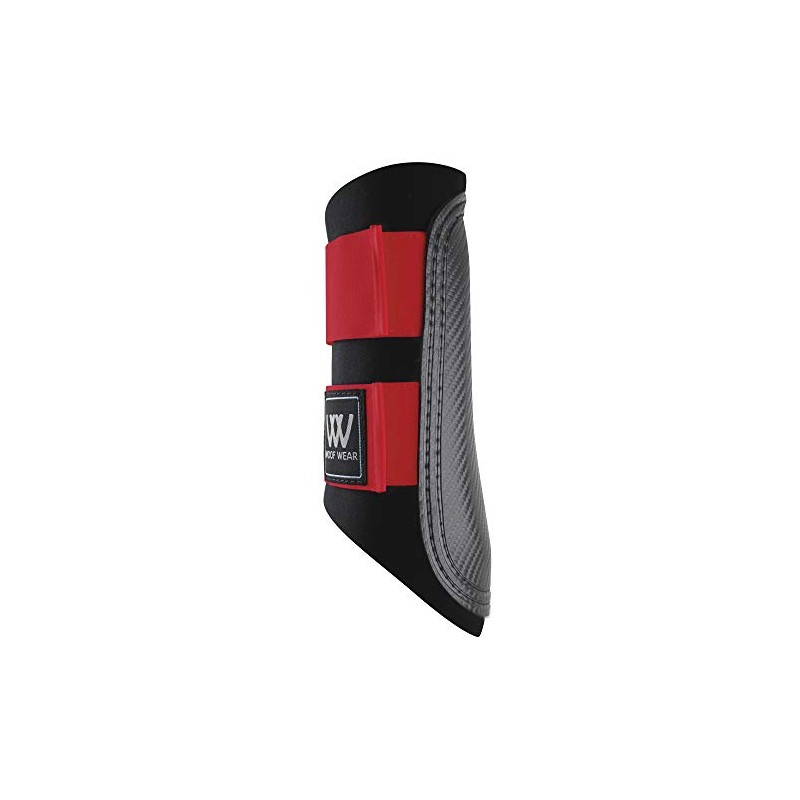 Woof Wear Club Brushing Boots - Black/Red Horse Boot Size