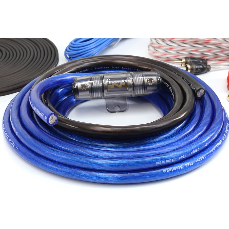 KnuKonceptz Bassik 4 Gauge Complete Amplifier Installation Amp Wiring Kit