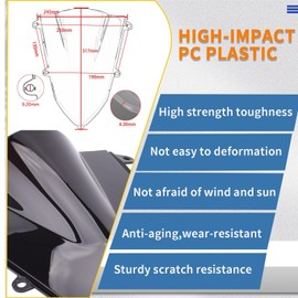 SHINKXMT Motorcycle CBR500R Windscreen Windshield fit for HO&N&DA CBR400R CBR 500R CBR 500 R Modified Accessories 2019-2024 Motorcycle Wind Deflector Protector Wind Screen