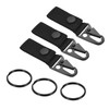 [PATIKIL] Belt Keeper Key Ring for Outdoor Camping 3pcs Nylon