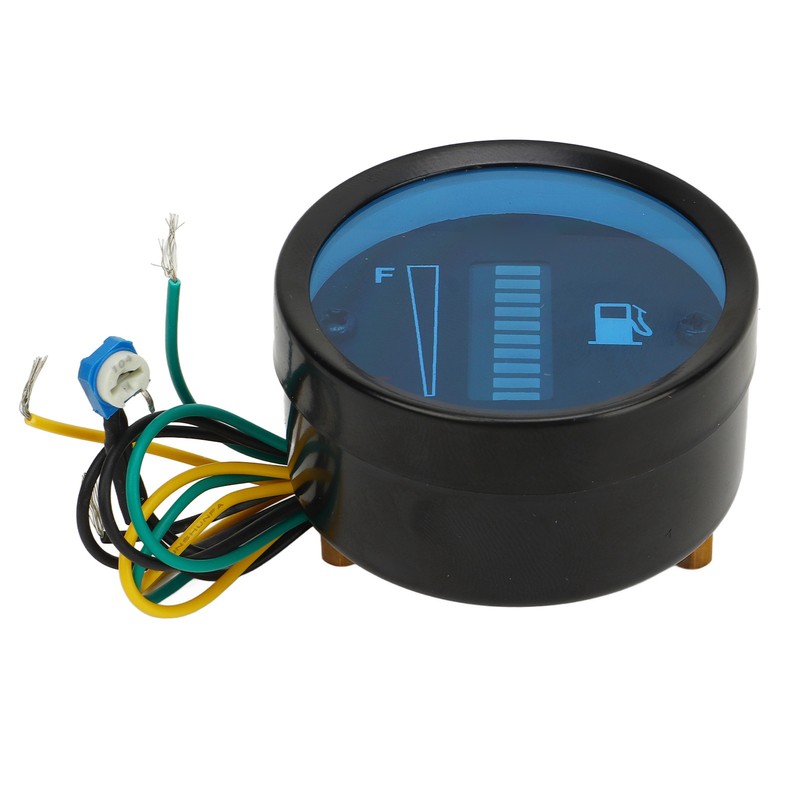 Motorcycle Fuel Level Gauge 52mm Housing Diameter LED Light Display