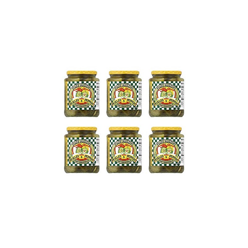 Tony Packos Original Pickles and Peppers, 24oz (Pack of 6)