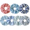 6 Pcs Blue Scrunchies for Hair Stripe Plaid Elastic Hair Bands Ties, Blue Polka Dot Hair Ties Ponytail Holders for Women Girls