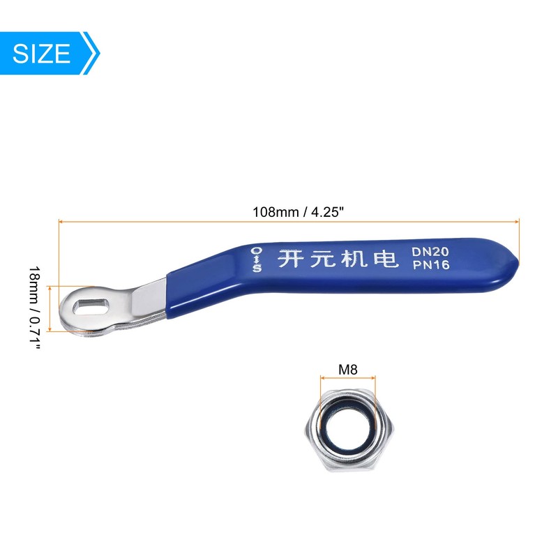 sourcing map Lever Handle Iron Chrome-Plated Replacement with Plastic Handle