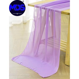 MDS Pack of 20 | Orchid | 14ft Chiffon Table Runner 29x170 Inches Long Romantic Rustic Sheer Gauze Runner for Wedding Bridal Shower Birthday Banquets Engagement Spring Easter Boho Decorations