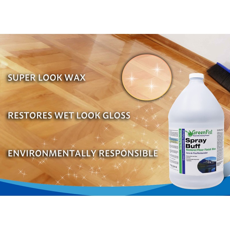 GreenFist Spray Buff Restorer Renewing Floor Finish Wax Polisher Buffer[
