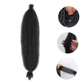 Outanaya 6pcs Wavy Twisted Afro Wig Braiding Hair Extensions Synthetic Hairpiece for Women