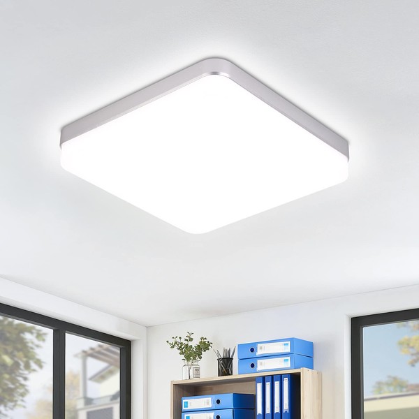 KOSTOMO, luz LED de techo empotrada, 9 pulgadas, 36 W, 5000 K, accesorio de iluminación de baño de níquel, dormitorio, pasillo, cocina, luces de armario