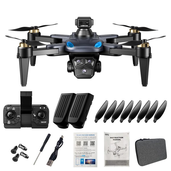 GPS Drone with 4K Dual Camera for Adults,Foldable HD Drones