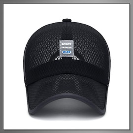 Buzz Selection CAP724 Hat, Cap, Sports, Mesh Design, Adjustable, Unisex, Unisex, Black, Free size