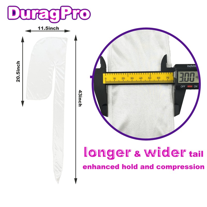 DuragPro Silk Durag for Men and Women, Silky Satin Do