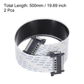 sourcing map FFC FPC Cable 0.5mm Pitch 41 Pin 500mm Flexible Flat Ribbon Cables for LCD Screen,2Pcs