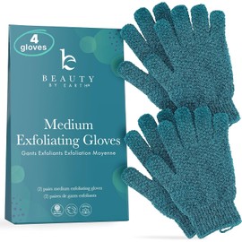 Guantes Exfoliantes Corporales con Lufa de Nivel Medio - 2 Pares