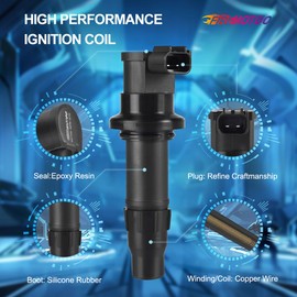 FIREMOTOO 1PC Ignition Coil Compatible with Honda CRF 250R 250X 2004 2005 2006 2007 2008 2009 CRF 250X 2012 2013 2015 2016 2017 Replace 5TA-82310-00-00 30700-KRN-670 30700-KRN-671