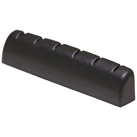 6 String Acoustic Guitar Bridge Plastic Slotted Guitar Nut Flat Bottom for Les Paul or Acoustic Guitar Replacement