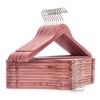Amber Home 30 Pack American Red Cedar Hangers, Smooth Finish