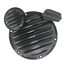 Baceyong Derby Timer Clutch Control Set Cover, Motorcycle Derby Cover, Timing Timer Cover, Compatible with Ha-Rley, Black