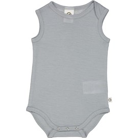Müsli by Green Cotton Baby Boys' Woolly Sleeveless Body Base Layer, Jasmine Blue