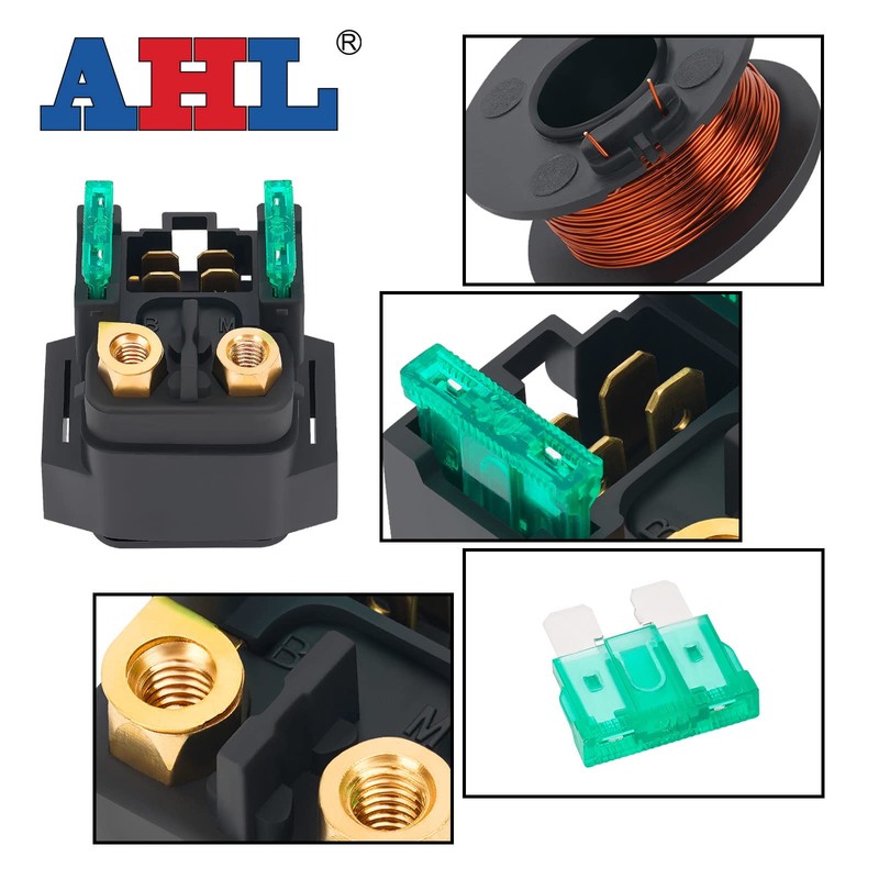AHL Motorcycle Starter Relay Solenoid 4BH-81940-00-00 4BH-81940-02-00 Compatible with Yamaha