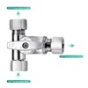 Pronese Lead-Free Brass 2Pcs Chrome-Plated Add-A-Tee 3-Way,3/8 Inch x 3/8