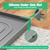 Aisslro Under Sink Mat 25" X 19", Waterproof Silicone Under